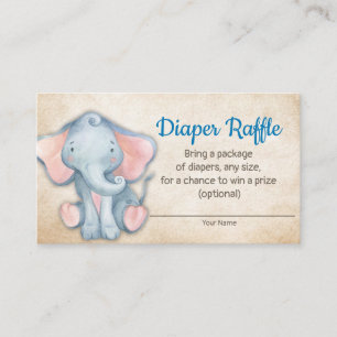 Carte de tombola de couche-culotte de baby shower