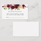 Carte de tombola de couche-culotte de Bourgogne (Devant / Derrière)