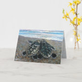Carte de tortue marine Soul Mates (Fleur jaune)
