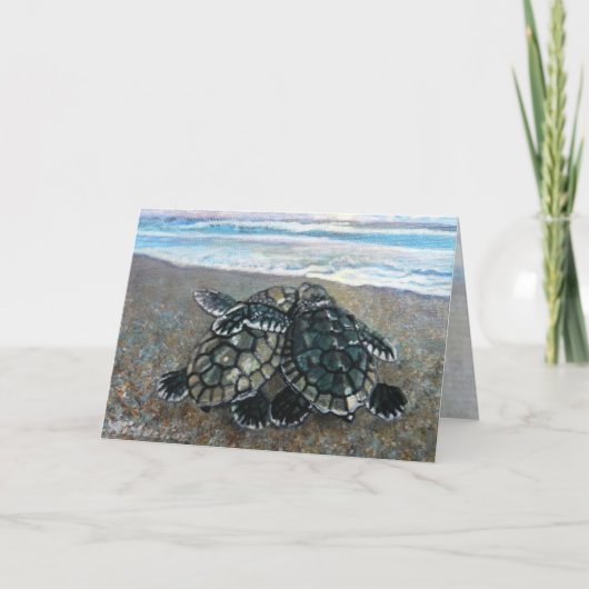 Carte de tortue marine Soul Mates (Devant)