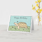Carte de tortue russe personnalisable (Fleur jaune)