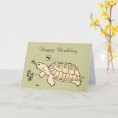 Carte de tortue russe personnalisable (Fleur jaune)
