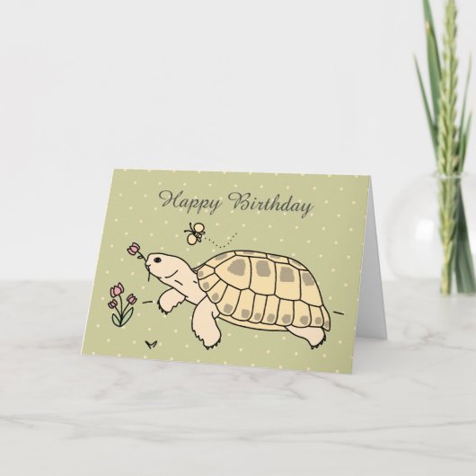 Carte de tortue russe personnalisable (Devant)