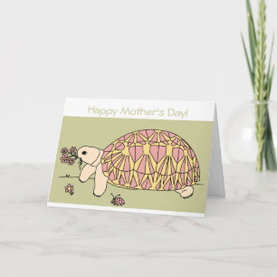 Carte de tortue vedette de fête des mères personna