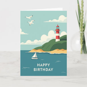 Carte de Tour Côtière d'Anniversaire