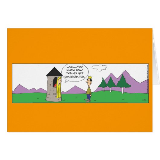 Carte de tour courte Repunzel amusante (Devant horizontal)