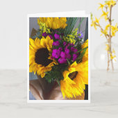 Carte de tournesol (Fleur jaune)