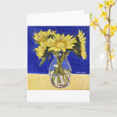 Carte de tournesol (Fleur jaune)