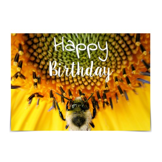 Carte de tournesol Bumblebee "Joyeux anniversaire"