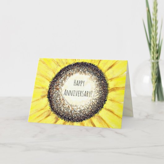 Carte de tournesol joyeuse pour le 3e anniversaire (Devant)