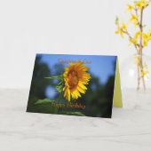 Carte de tournesol pour l'anniversaire de naissanc (Fleur jaune)