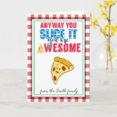 Carte de toute façon vous le découpez la pizza d'appréci (Fleur jaune)