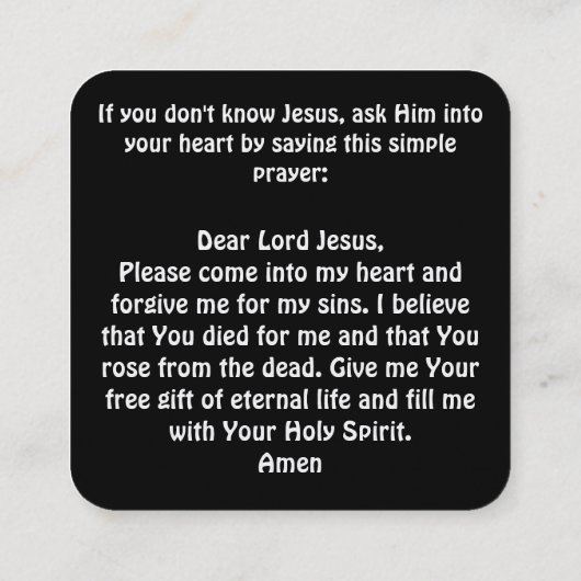 Carte de traçage Gospel (Dos)