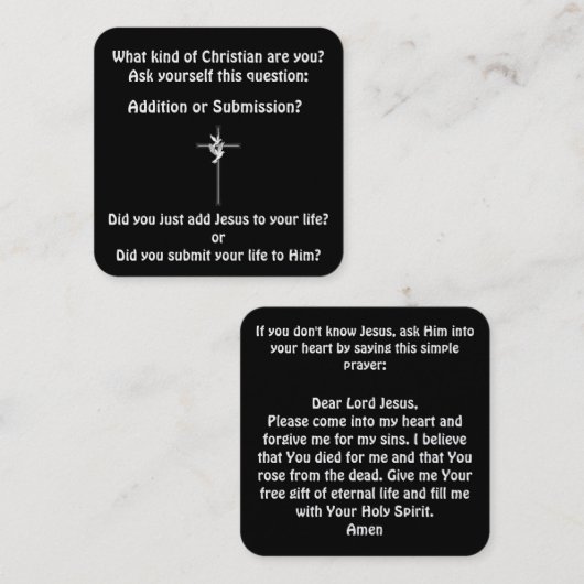 Carte de traçage Gospel (Devant / Derrière)