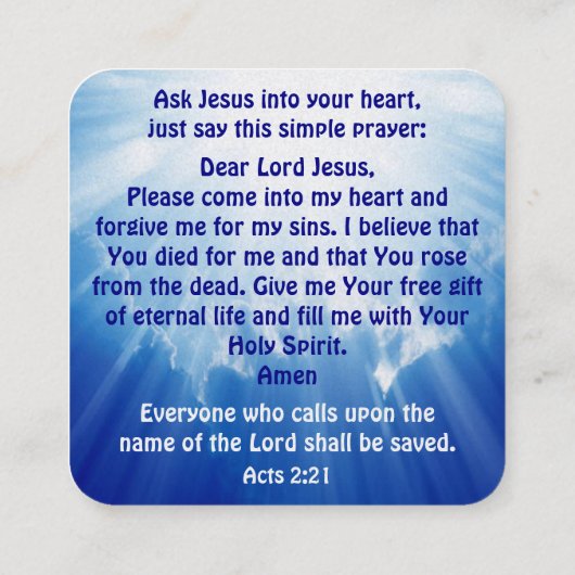 Carte de traçage Gospel (Dos)