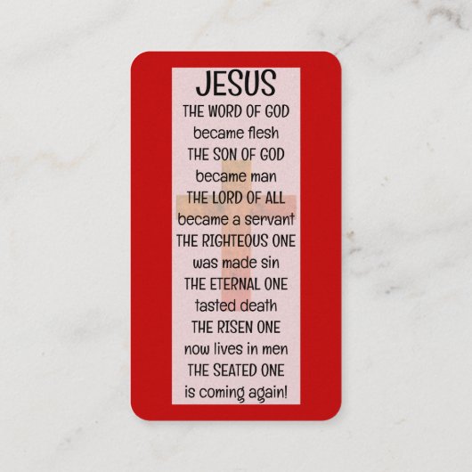 Carte de traçage Gospel (Dos)