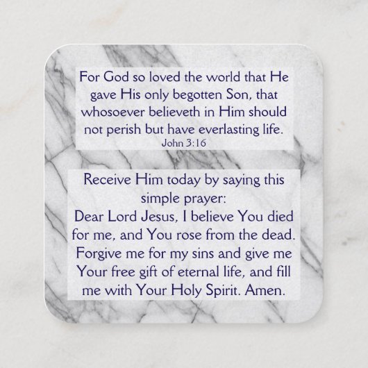 Carte de traçage Gospel (Dos)