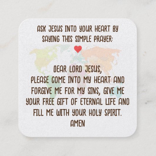 Carte de traçage Gospel (Dos)