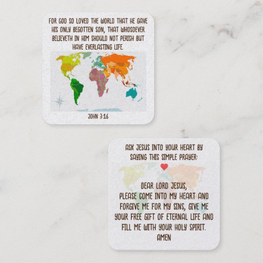 Carte de traçage Gospel (Devant / Derrière)