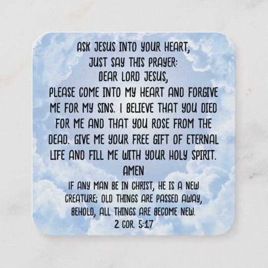 Carte de traçage Gospel (Dos)