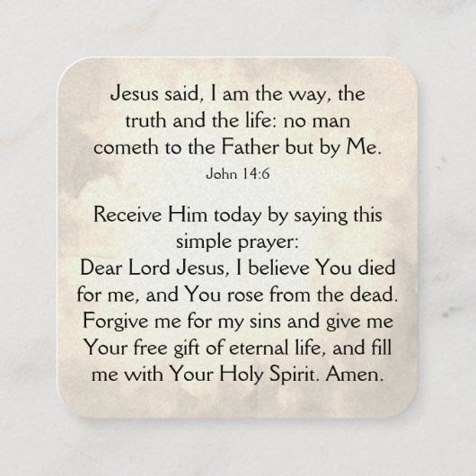 Carte de traçage Gospel (Dos)