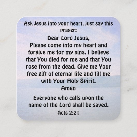 Carte de traçage Gospel (Dos)