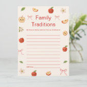 Carte de tradition de ma famille de Baby shower d' (Debout devant)