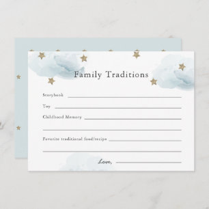 Carte de tradition familiale Baby shower Stars & C