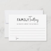 Carte de traditions familiales neutres et modernes (Devant)