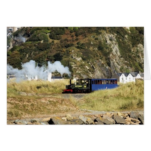 CARTE DE TRAIN À VAPEUR (Devant horizontal)