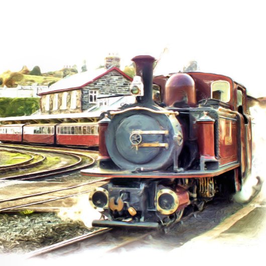 CARTE DE TRAIN À VAPEUR