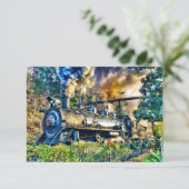 Carte de train à vapeur de Noël (Debout devant)