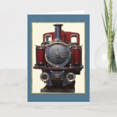 Carte de train bleu et rouge (Devant)