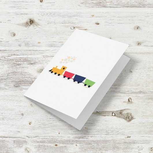 Carte de train de jouets colorés