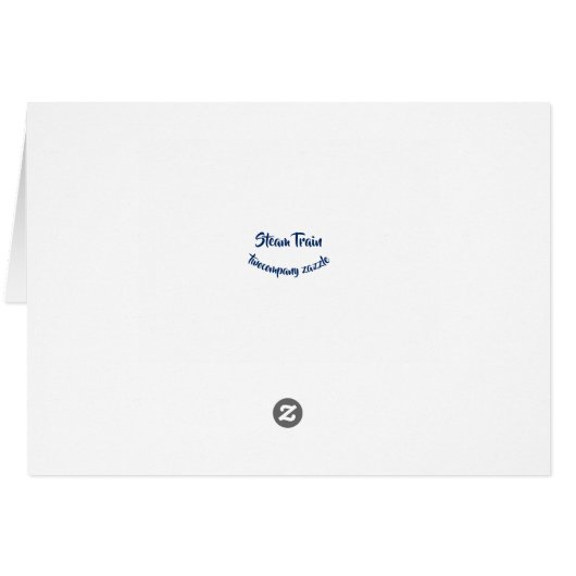 CARTE DE TRAIN DE VAPEUR (Dos Horizontal)