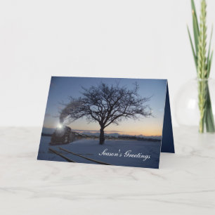 Carte de train du matin de Noël