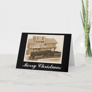 Carte de train Joyeux modèle de Noël