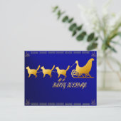 Carte de traîneau à chats (Debout devant)