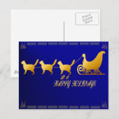 Carte de traîneau à chats (Devant / Derrière)