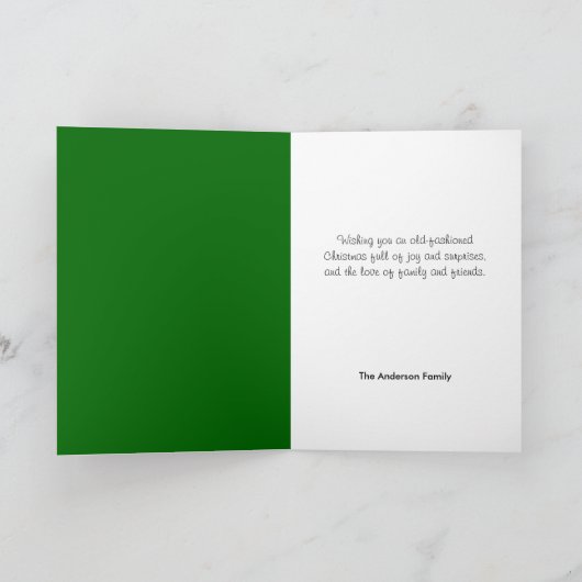 Carte de traîneau de bonhommes de neige du père (Intérieur)