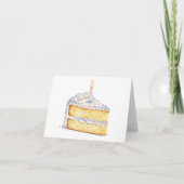 Carte de tranche de gâteau d'anniversaire (vide à  (Devant)