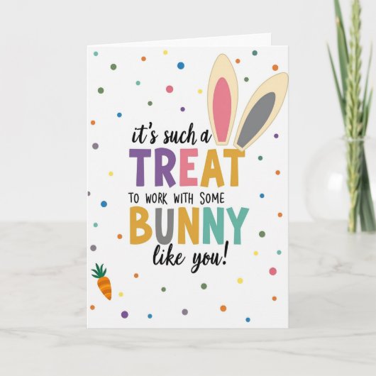 Carte de travailleur de Pâques lapin (Devant)