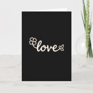 Carte de trèfle d'amour lumineux