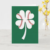 Carte de trèfle de baseball chanceux (Fleur jaune)