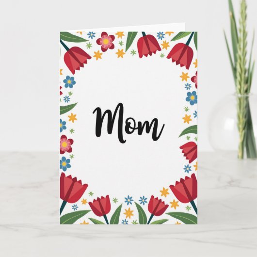 Carte de Tribut à Maman Art Populaire (Devant)