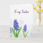 Carte de Tribut Floral pour Enseignant (Fleur jaune)