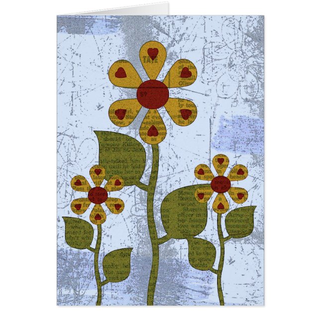 Carte de trio de marguerite (Devant)