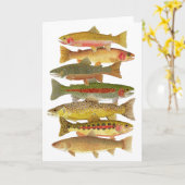 Carte de truite du Montana (Fleur jaune)