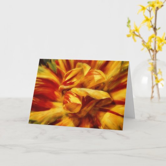 Carte de tulipe florale Art Pétale Note (Fleur jaune)