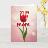 Carte de tulipe pour maman que j'aime (Fleur jaune)